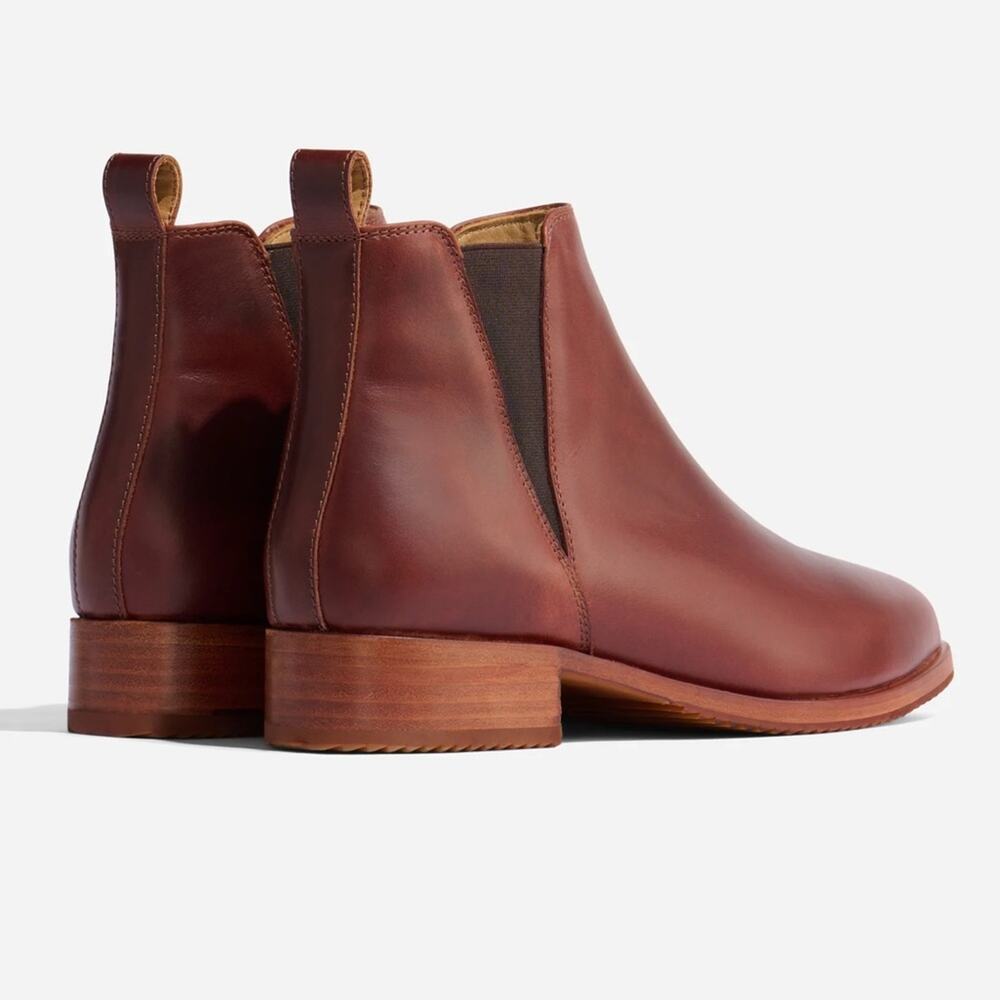 Nisolo Eva Everyday Chelsea Boot Auburn Leather NIB 8.5 Sustainable Designer - Picture 11 of 16